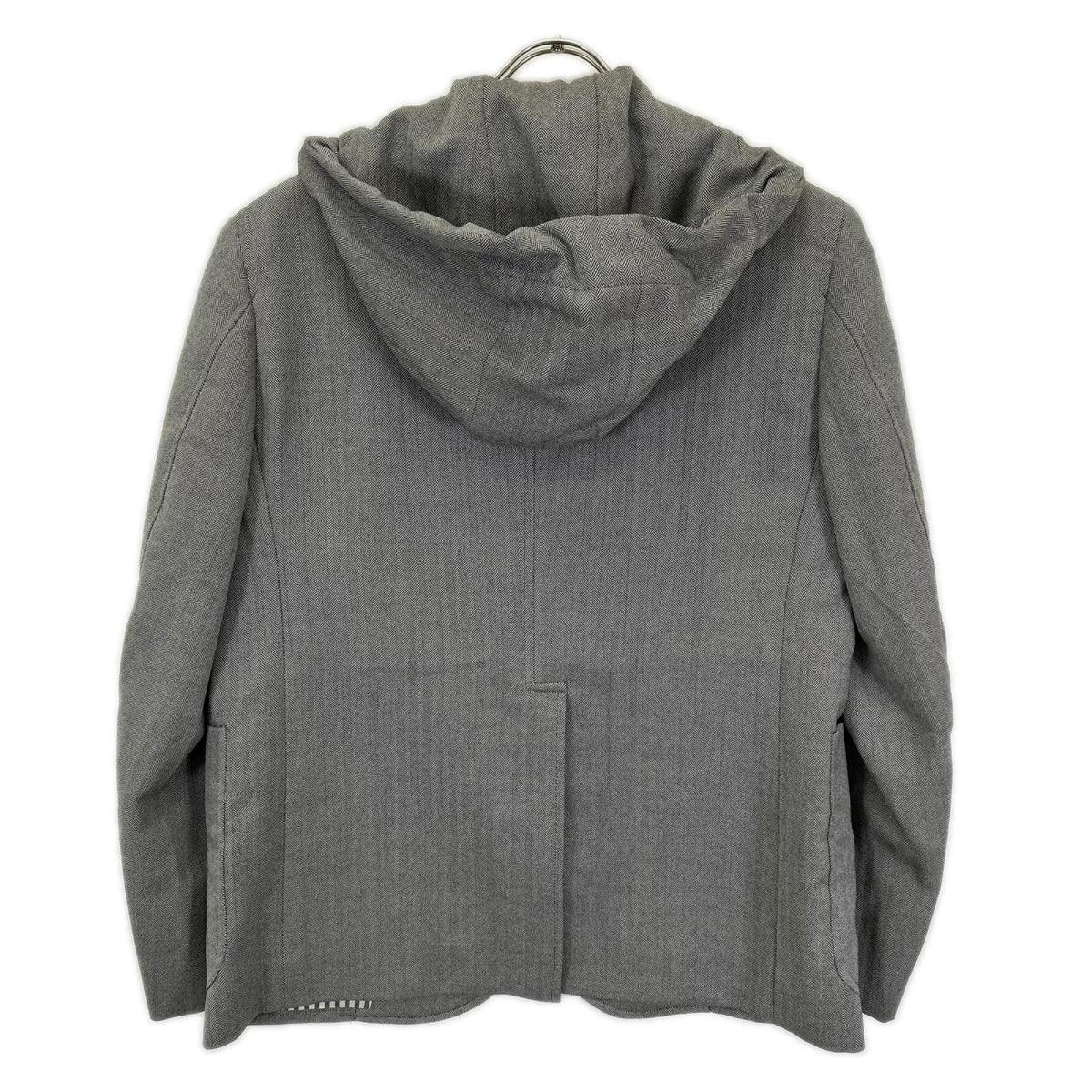 THOM BROWNE トムブラウン MJC259AW8646 グレー シングル フード付き テーラードジャケット ジャケット