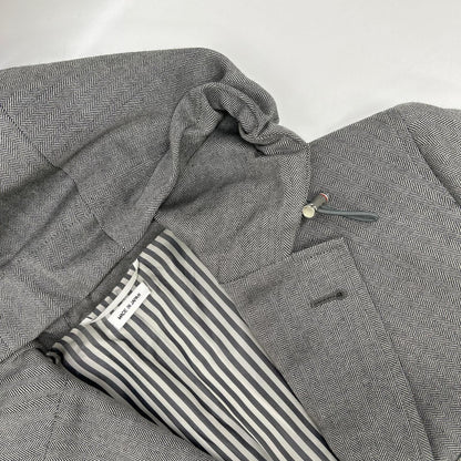 THOM BROWNE トムブラウン MJC259AW8646 グレー シングル フード付き テーラードジャケット ジャケット