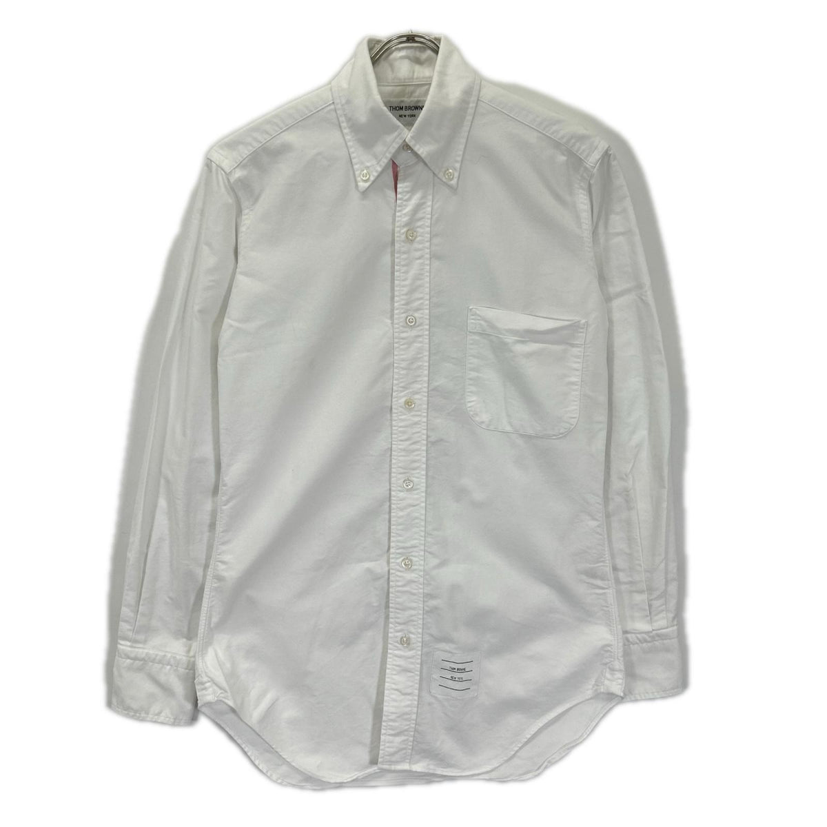 THOM BROWNE トムブラウン MWL8A-00139100 ホワイト コットン ボタンダウンシャツ トップス