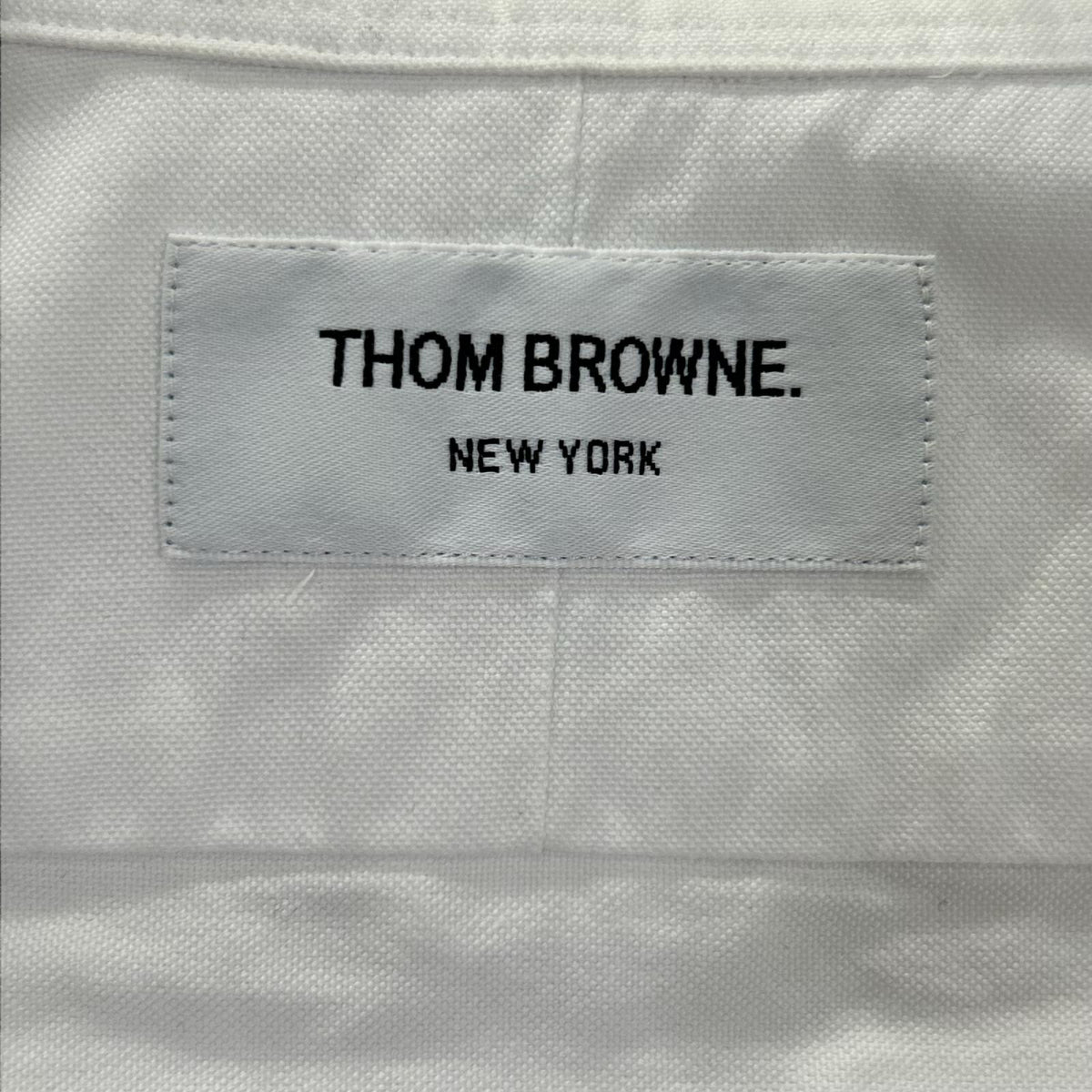 THOM BROWNE トムブラウン MWL8A-00139100 ホワイト コットン ボタンダウンシャツ トップス