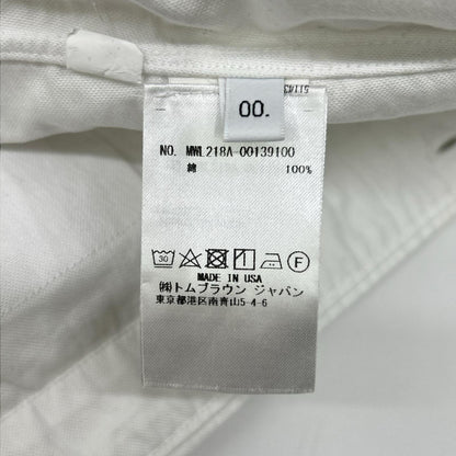 THOM BROWNE トムブラウン MWL8A-00139100 ホワイト コットン ボタンダウンシャツ トップス