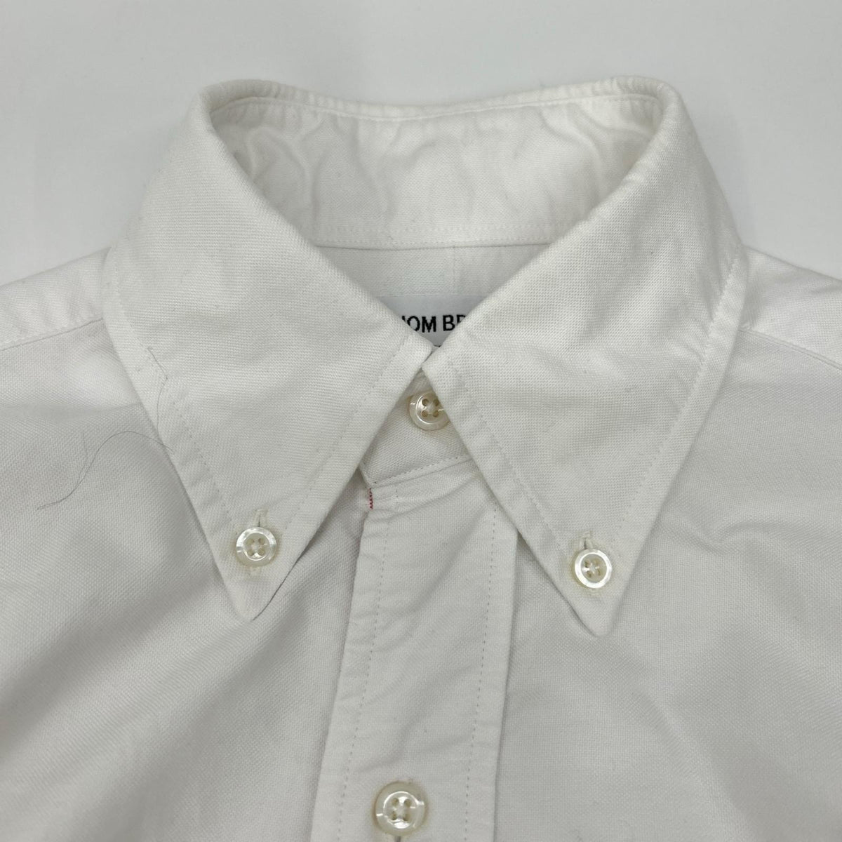 THOM BROWNE トムブラウン MWL8A-00139100 ホワイト コットン ボタンダウンシャツ トップス