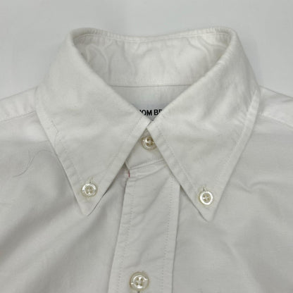 THOM BROWNE トムブラウン MWL8A-00139100 ホワイト コットン ボタンダウンシャツ トップス