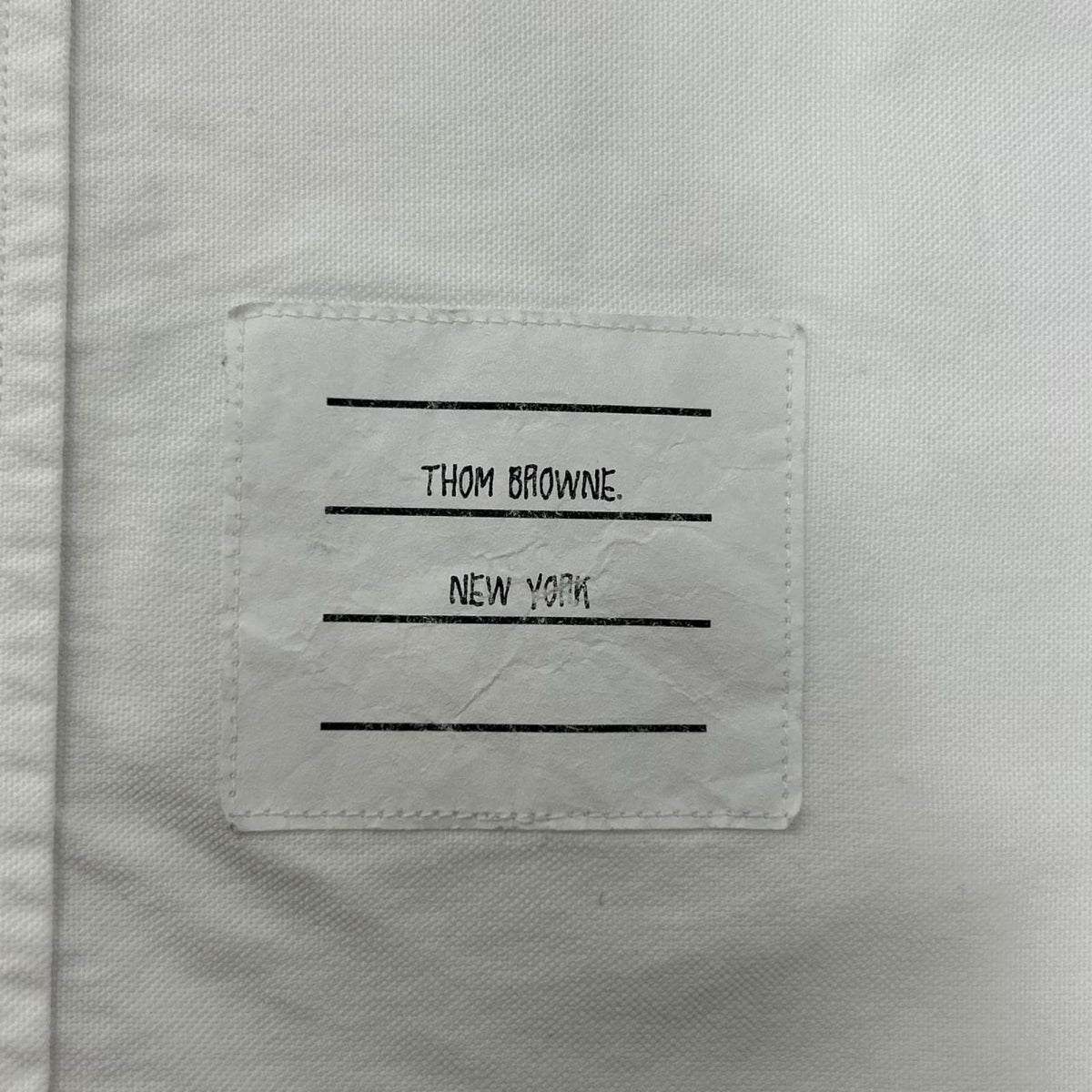 THOM BROWNE トムブラウン MWL8A-00139100 ホワイト コットン ボタンダウンシャツ トップス