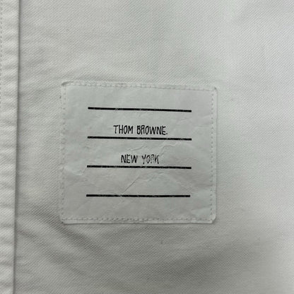 THOM BROWNE トムブラウン MWL8A-00139100 ホワイト コットン ボタンダウンシャツ トップス