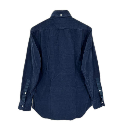 THOM BROWNE トムブラウン MWL187E00144 ネイビー コーデュロイ ロングスリーブシャツ トップス