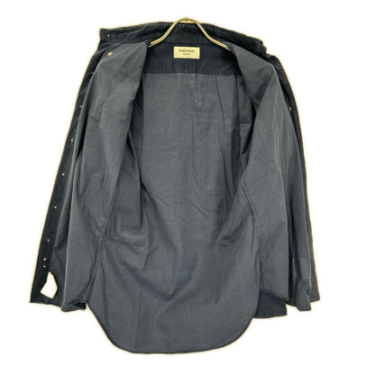 THOM BROWNE トムブラウン MWL187E00144 ネイビー コーデュロイ ロングスリーブシャツ トップス