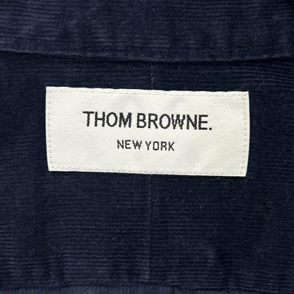 THOM BROWNE トムブラウン MWL187E00144 ネイビー コーデュロイ ロングスリーブシャツ トップス