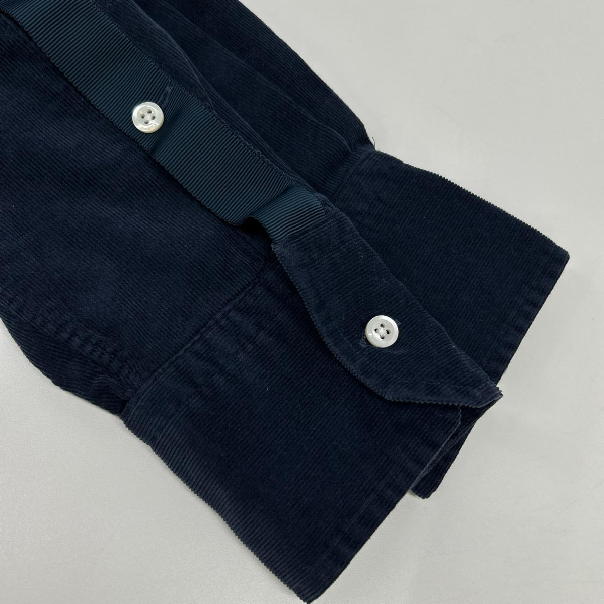 THOM BROWNE トムブラウン MWL187E00144 ネイビー コーデュロイ ロングスリーブシャツ トップス