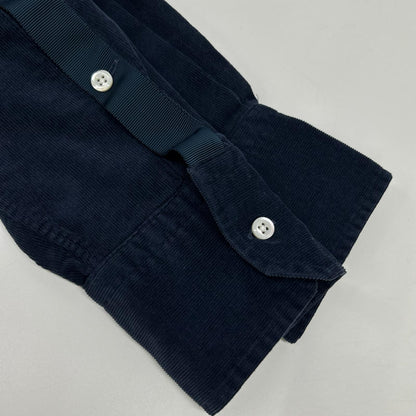 THOM BROWNE トムブラウン MWL187E00144 ネイビー コーデュロイ ロングスリーブシャツ トップス