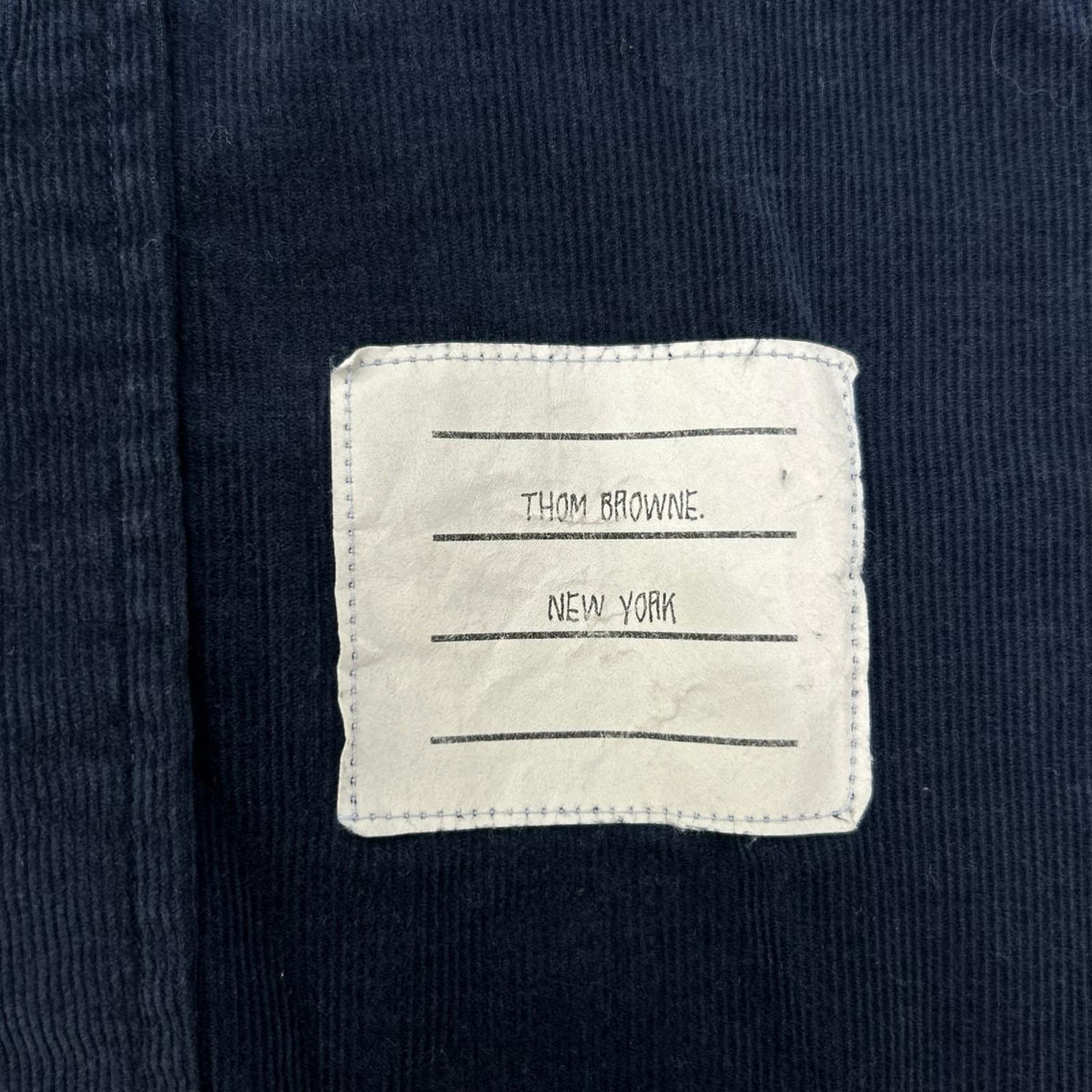 THOM BROWNE トムブラウン MWL187E00144 ネイビー コーデュロイ ロングスリーブシャツ トップス