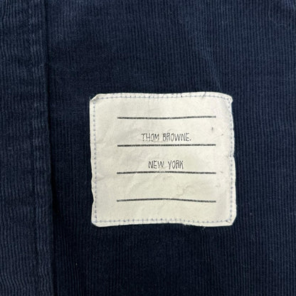 THOM BROWNE トムブラウン MWL187E00144 ネイビー コーデュロイ ロングスリーブシャツ トップス