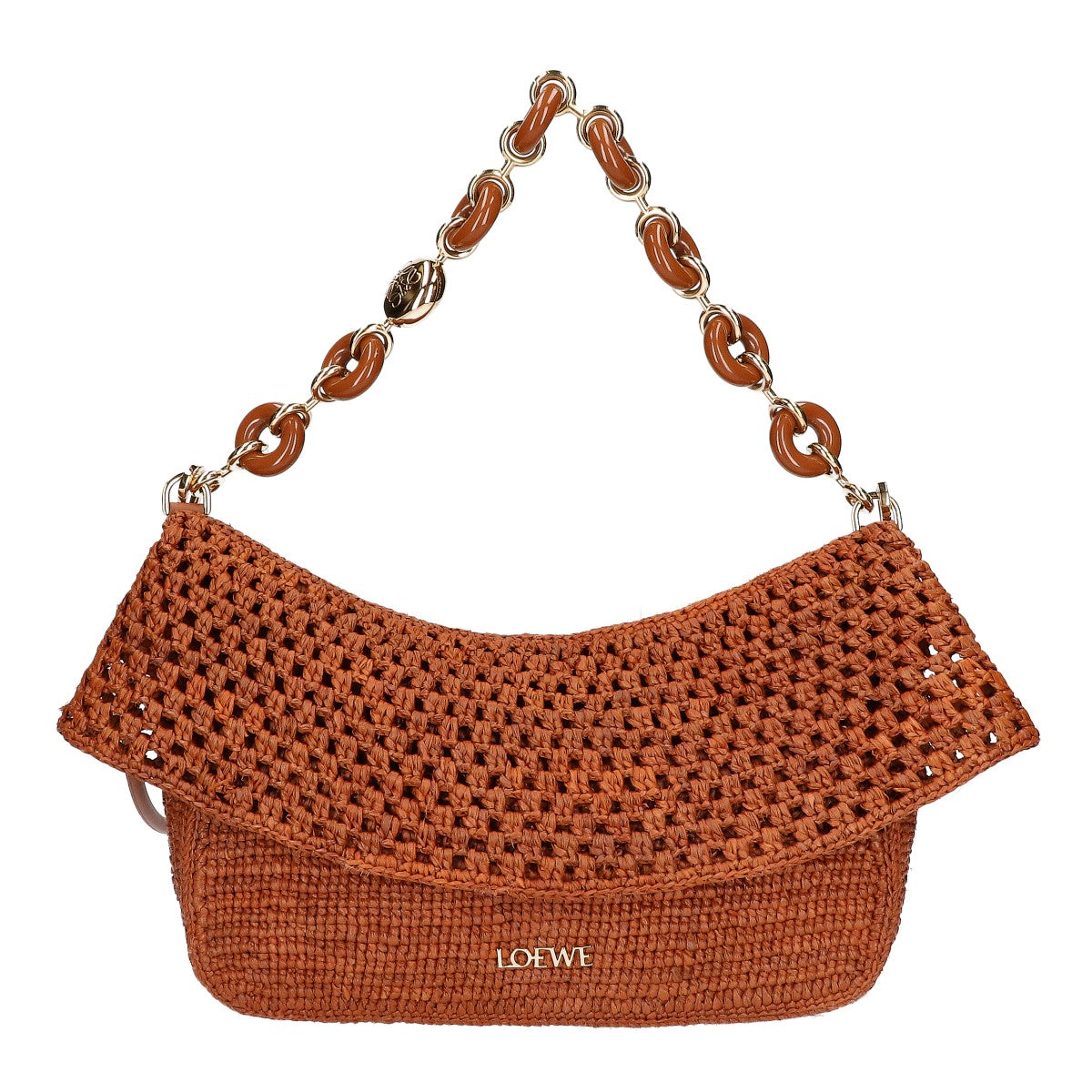 LOEWE ロエベ x パウラズ イビサ 美品 ラフィア オラバッグ ドーナツチェーン ショルダーバッグ
