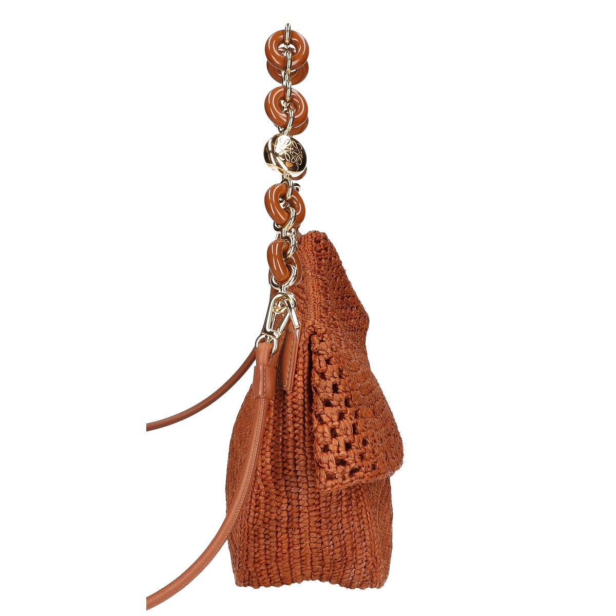 LOEWE ロエベ x パウラズ イビサ 美品 ラフィア オラバッグ ドーナツチェーン ショルダーバッグ