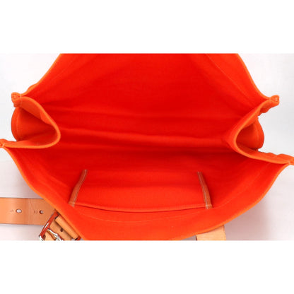 HERMES エルメス □N刻 トワルゴエラン/ヴァッシュハンター エトリヴィエール ショッピング トートバッグ