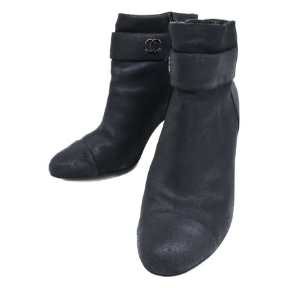 CHANEL シャネル G27906 ココマーク サイドジップ ショートブーツ シューズ