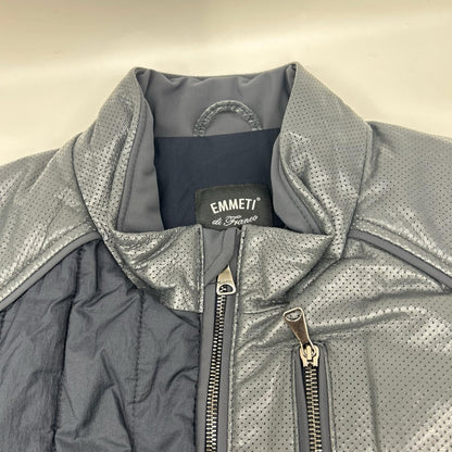 EMMETI エンメティー DANILO ダニーロ パンチングレザー×ナイロン 中綿ジャケット ジャケット