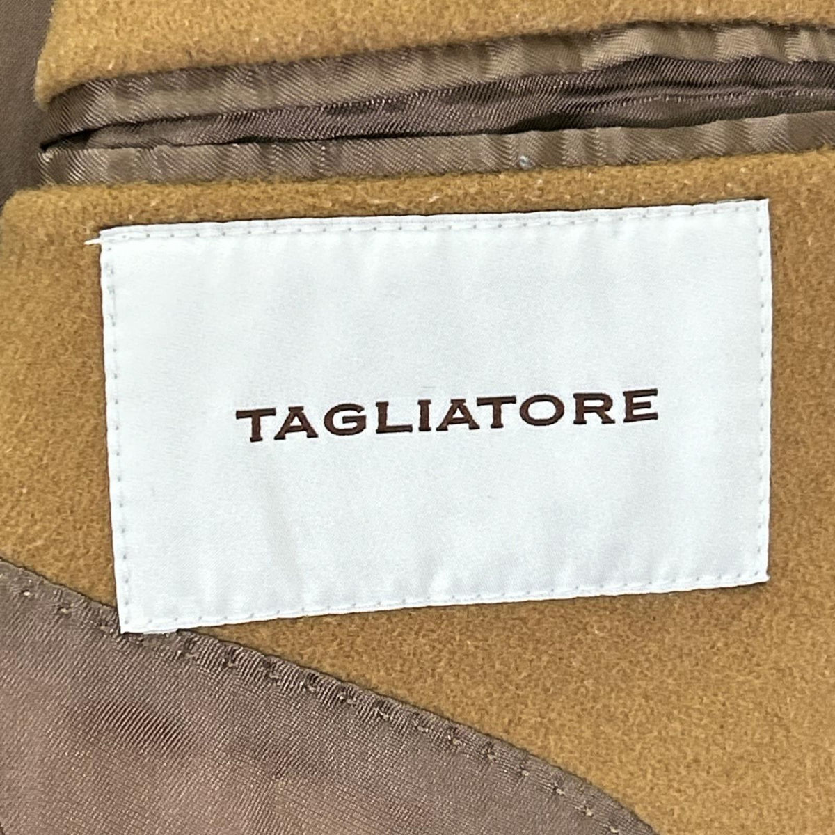 TAGLIATORE タリアトーレ C-GUJI13X 350001 ブラウン ウールカシミアフランネルチェスターフィールドコート コート