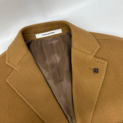 TAGLIATORE タリアトーレ C-GUJI13X 350001 ブラウン ウールカシミアフランネルチェスターフィールドコート コート