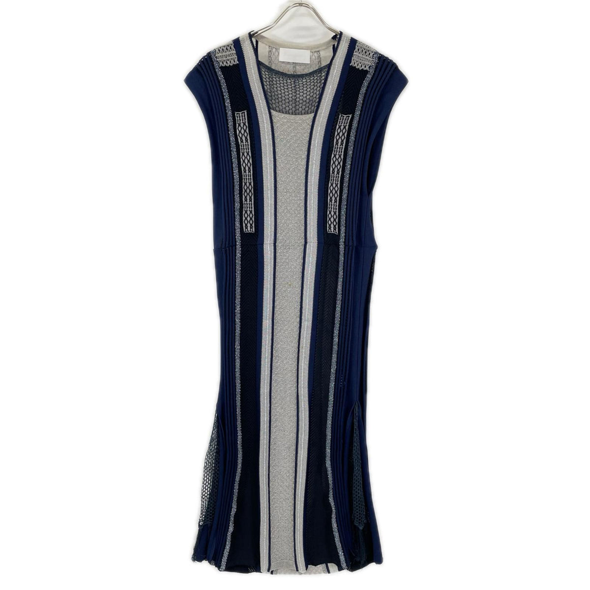 Mame Kurogouchi マメクロゴウチ 20SS ネイビー ニット ドレス ワンピース