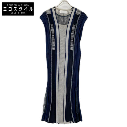 Mame Kurogouchi マメクロゴウチ 20SS ネイビー ニット ドレス ワンピース