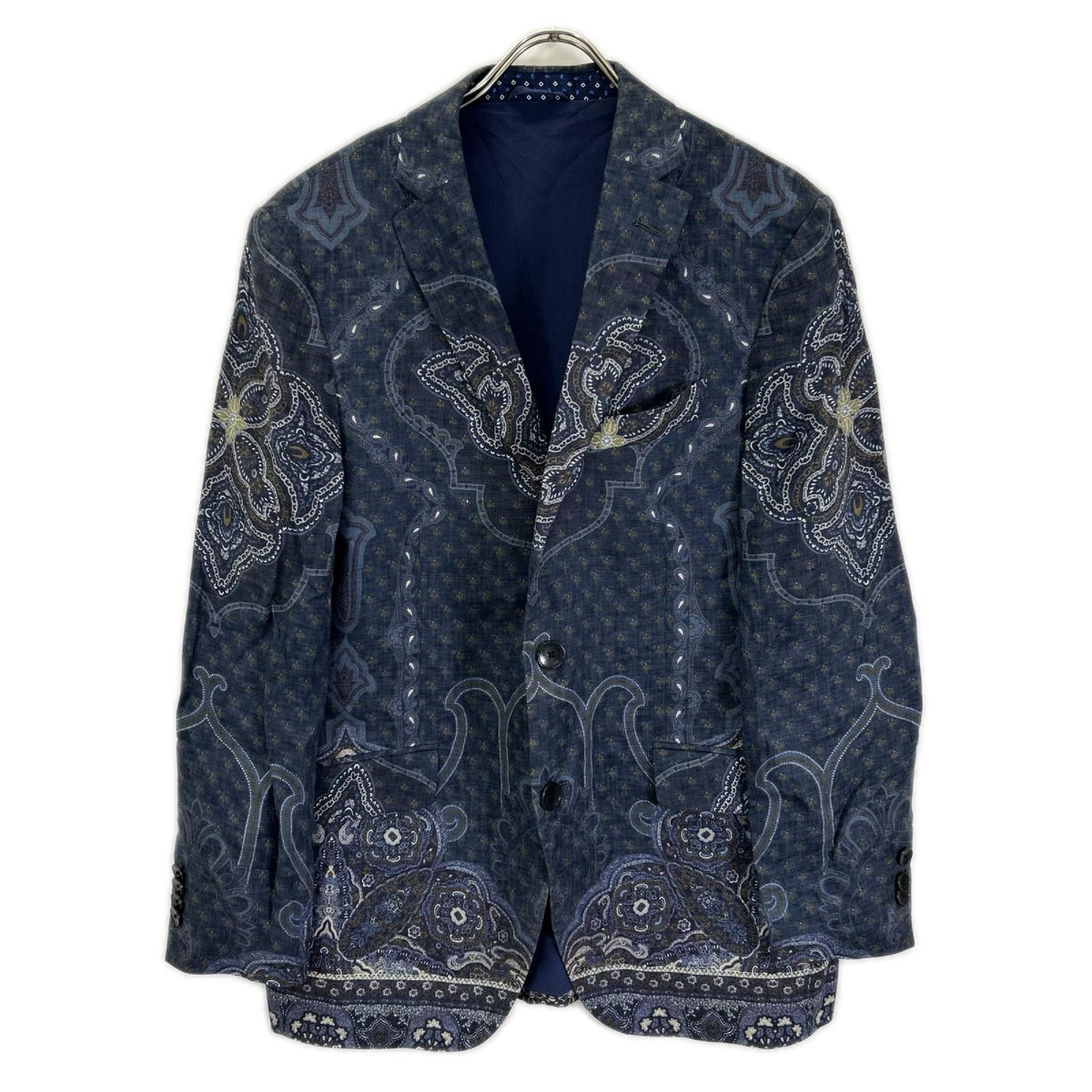 ETRO エトロ 15380 ペイズリー リネン×シルク シングルジャケット ジャケット