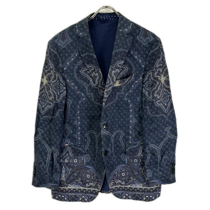 ETRO エトロ 15380 ペイズリー リネン×シルク シングルジャケット ジャケット
