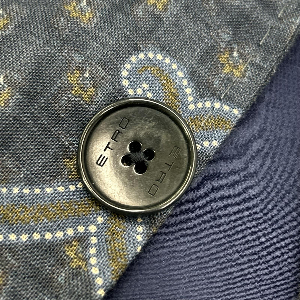 ETRO エトロ 15380 ペイズリー リネン×シルク シングルジャケット ジャケット