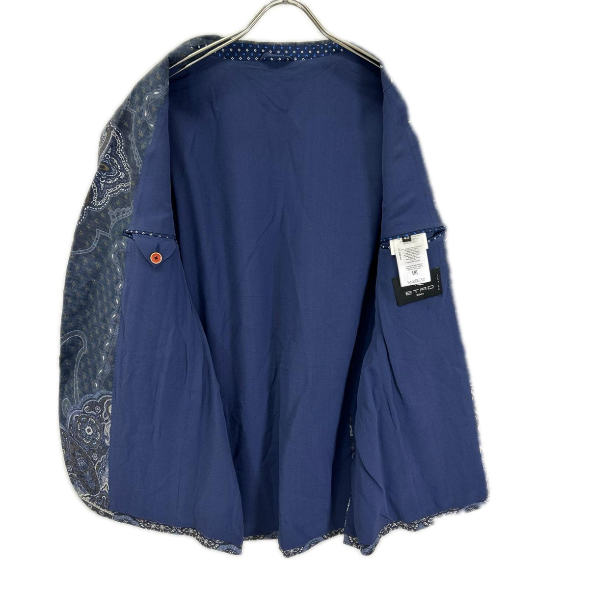 ETRO エトロ 15380 ペイズリー リネン×シルク シングルジャケット ジャケット