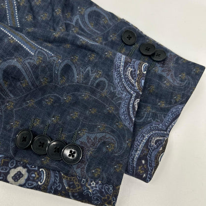 ETRO エトロ 15380 ペイズリー リネン×シルク シングルジャケット ジャケット