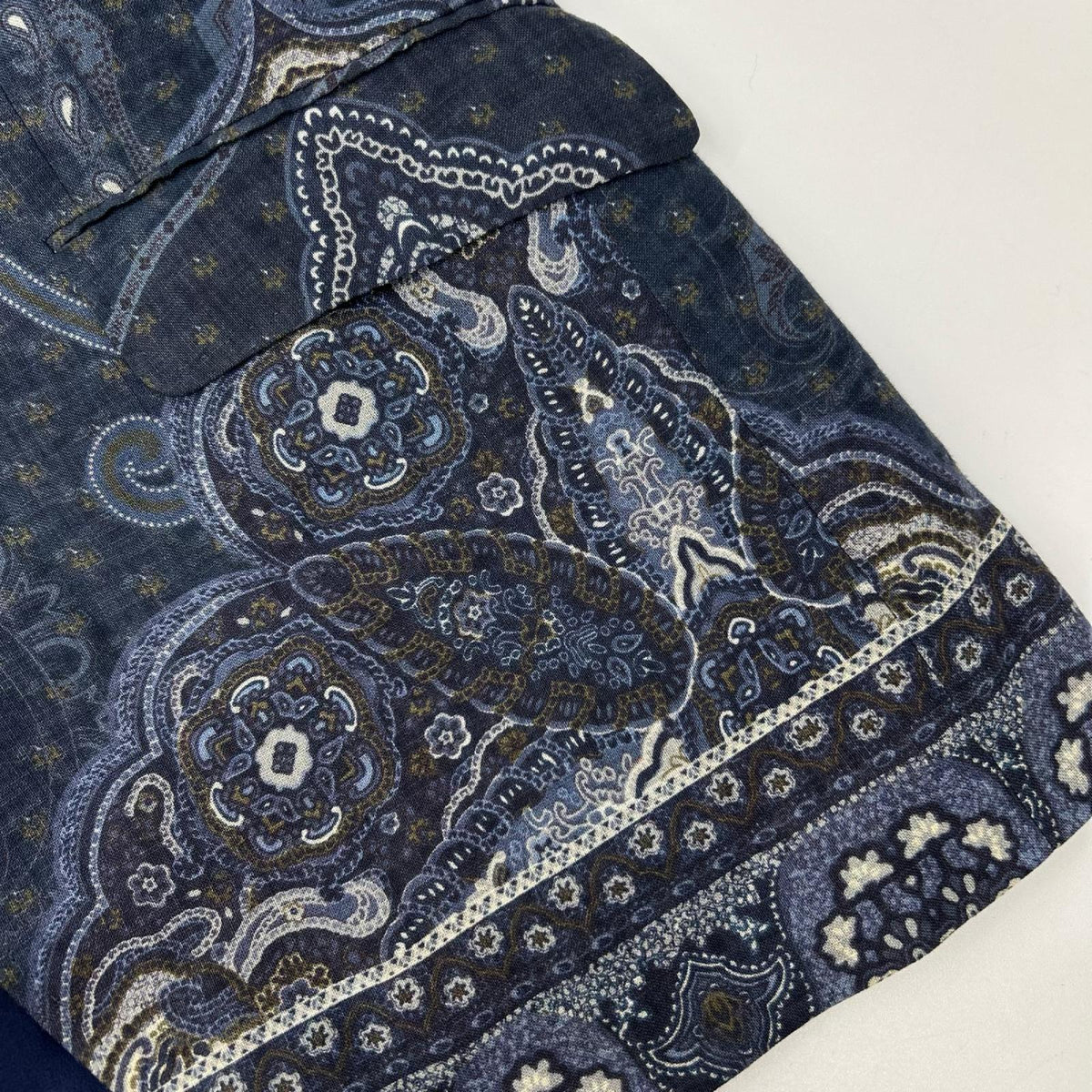 ETRO エトロ 15380 ペイズリー リネン×シルク シングルジャケット ジャケット