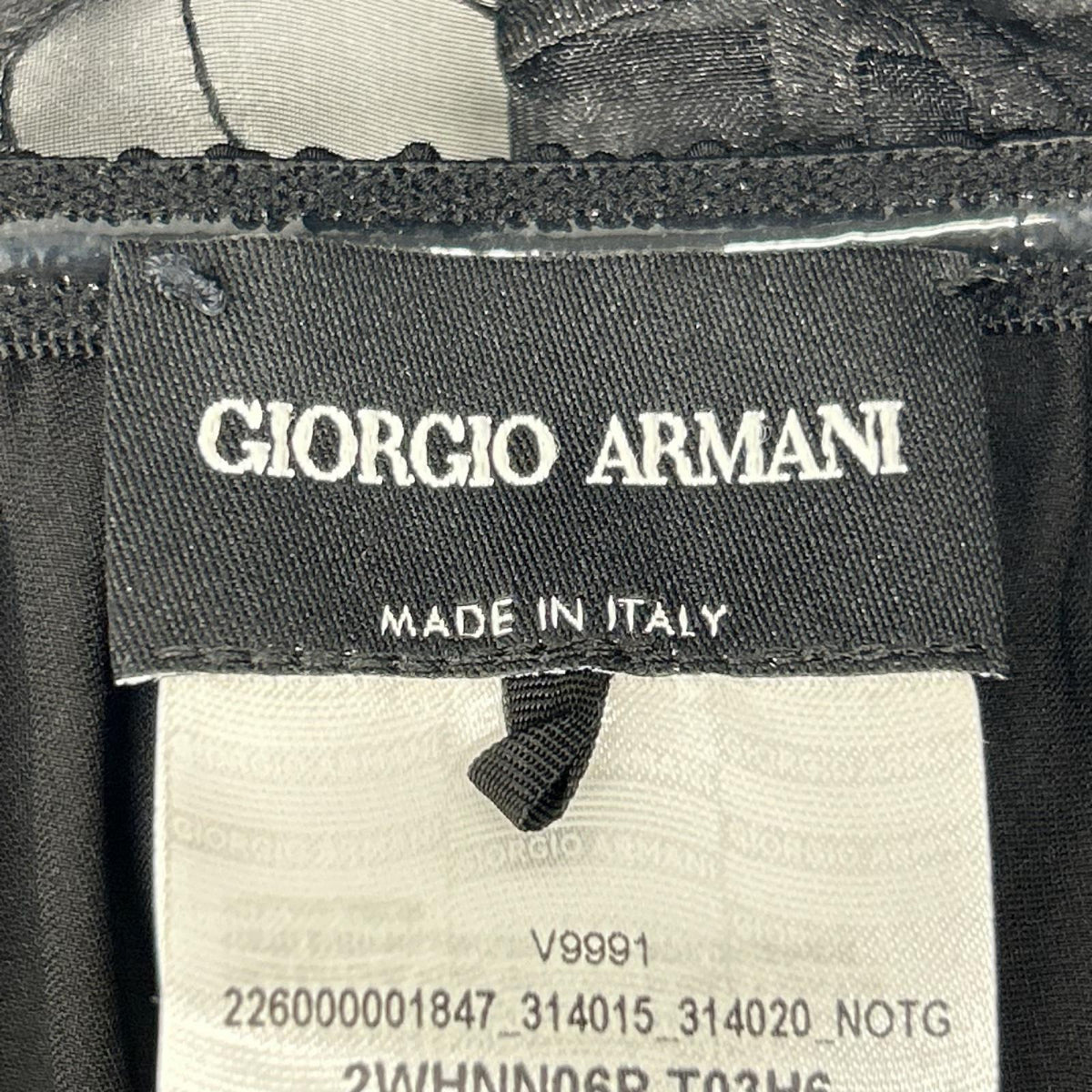 GIORGIOARMANI ジョルジオアルマーニ 2WHNN06P T03H6 ブラック ペチコート付き シアーロングスカート スカート