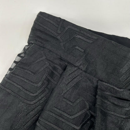 GIORGIOARMANI ジョルジオアルマーニ 2WHNN06P T03H6 ブラック ペチコート付き シアーロングスカート スカート