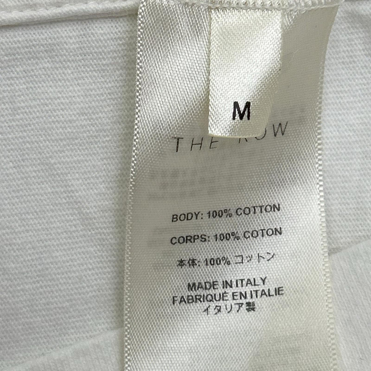 THE ROW ザ ロウ 9008 K526 Laviniaラヴィニア ホワイト クルーネックTシャツ トップス
