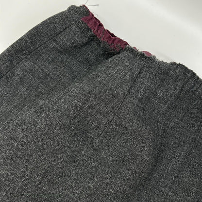 PRADA プラダ 26SS P10D7 グレー×ボルドー ドローストリング スカート スカート