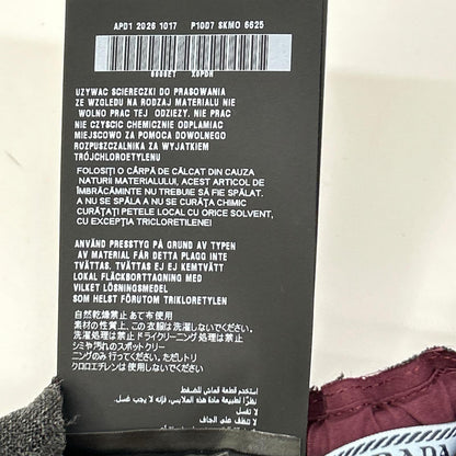 PRADA プラダ 26SS P10D7 グレー×ボルドー ドローストリング スカート スカート
