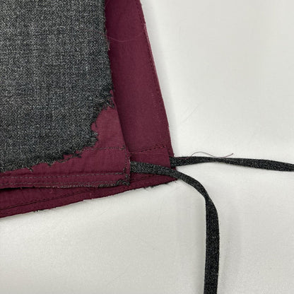 PRADA プラダ 26SS P10D7 グレー×ボルドー ドローストリング スカート スカート