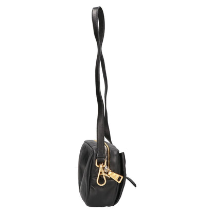 PRADA プラダ 美品 BP0166 ナッパレザー リボンモチーフ ミニ ショルダーバッグ