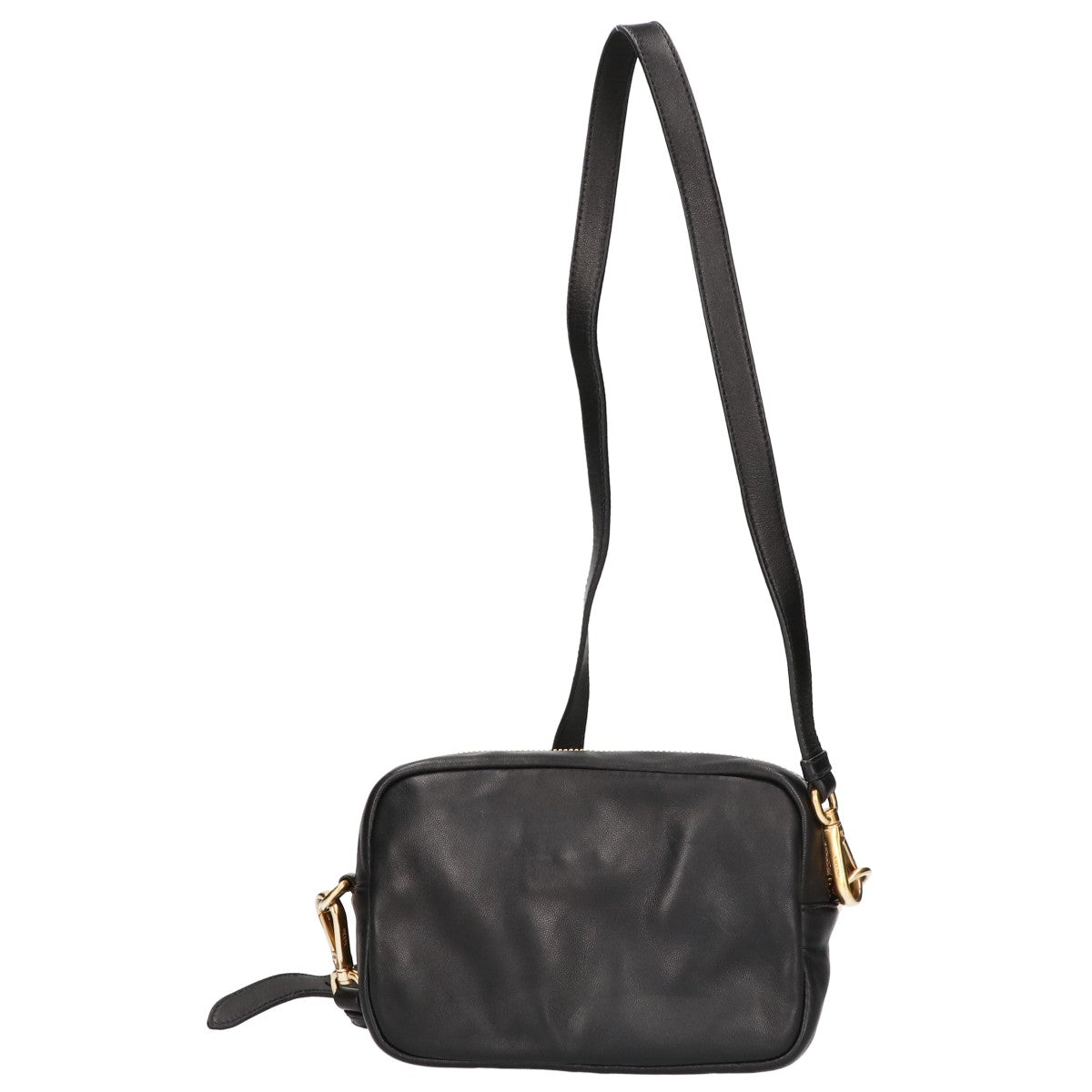 PRADA プラダ 美品 BP0166 ナッパレザー リボンモチーフ ミニ ショルダーバッグ