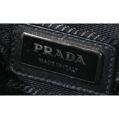 PRADA プラダ 美品 BP0166 ナッパレザー リボンモチーフ ミニ ショルダーバッグ