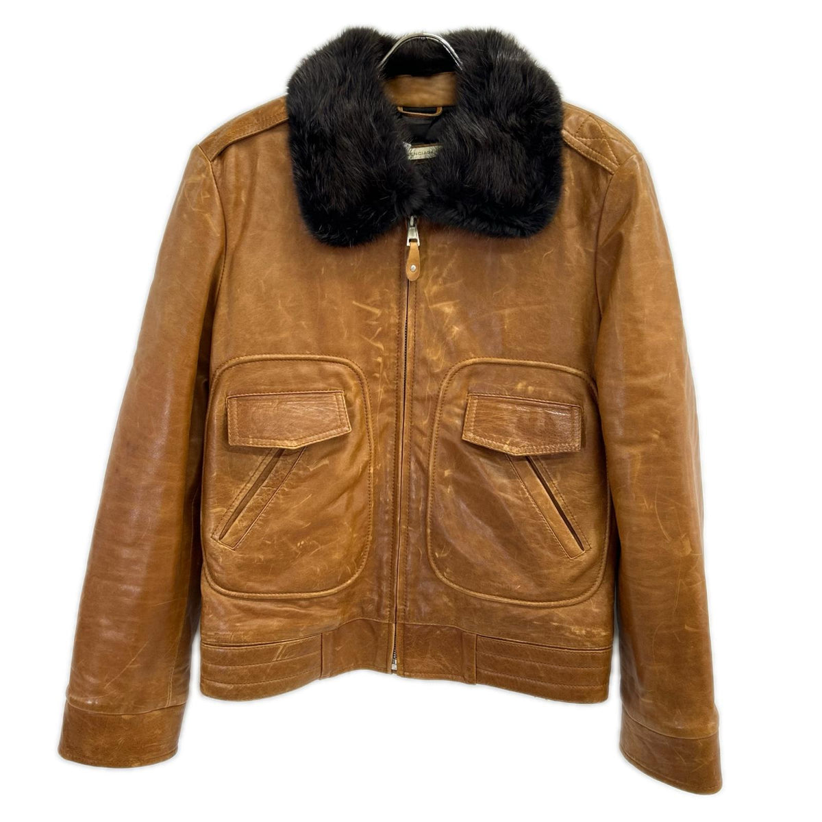 BALENCIAGA バレンシアガ 00s 146914 ビーバーファー ラムレザー ボンバージャケット ジャケット