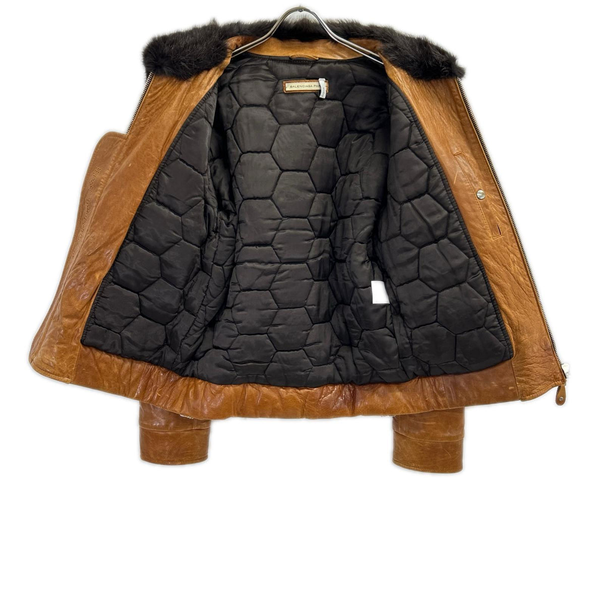 BALENCIAGA バレンシアガ 00s 146914 ビーバーファー ラムレザー ボンバージャケット ジャケット