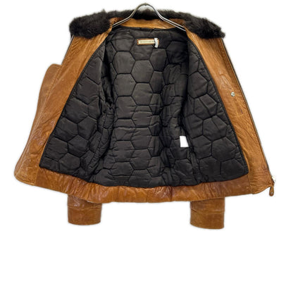 BALENCIAGA バレンシアガ 00s 146914 ビーバーファー ラムレザー ボンバージャケット ジャケット