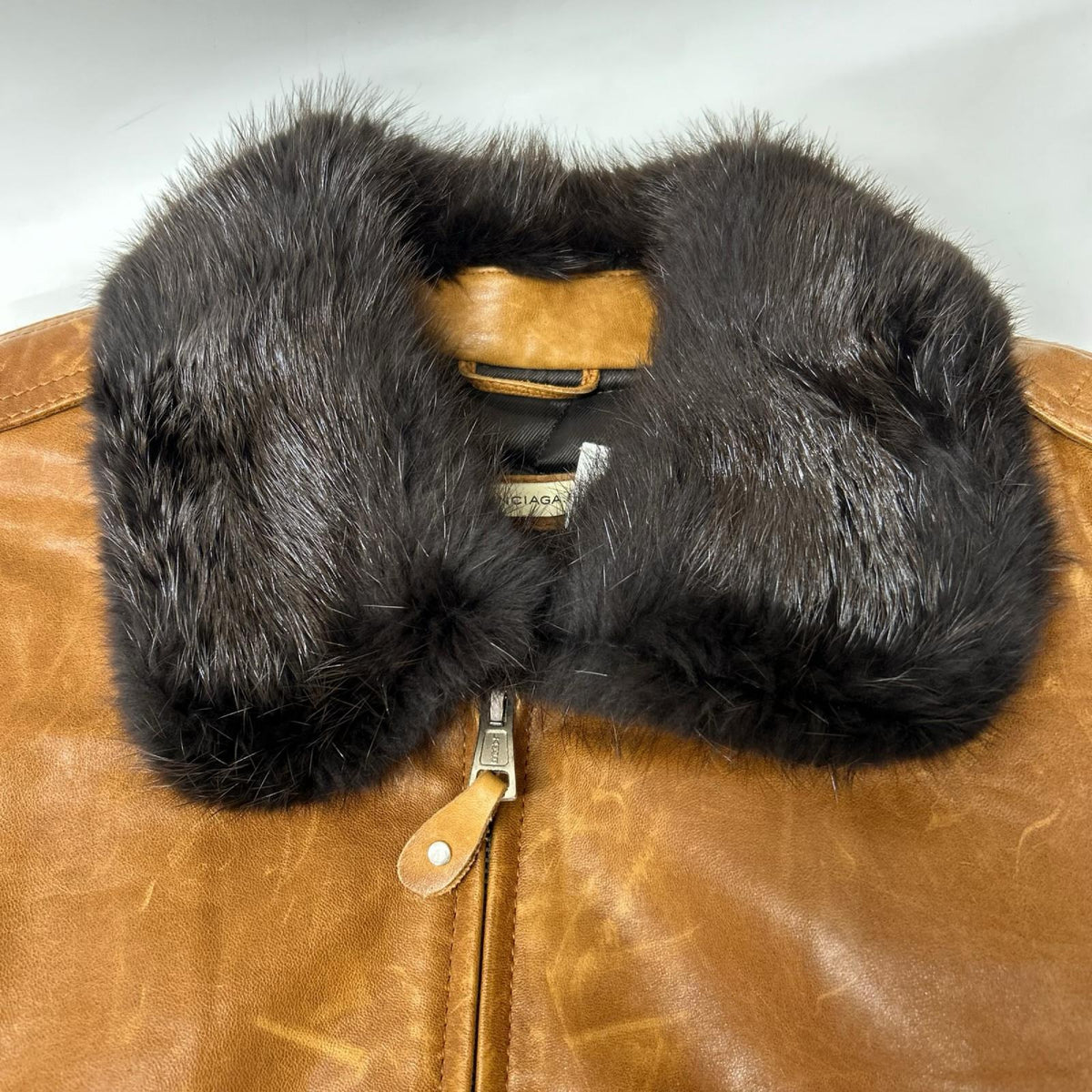 BALENCIAGA バレンシアガ 00s 146914 ビーバーファー ラムレザー ボンバージャケット ジャケット