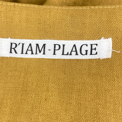 r'iam plage リアムプラージュ 金色 19-010-922-6030 亚麻无领夹克 夹克 38 女士