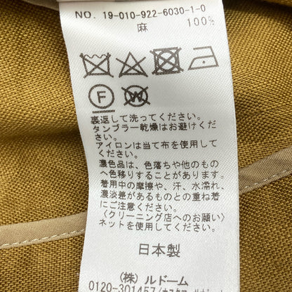 r'iam plage リアムプラージュ 金色 19-010-922-6030 亚麻无领夹克 夹克 38 女士