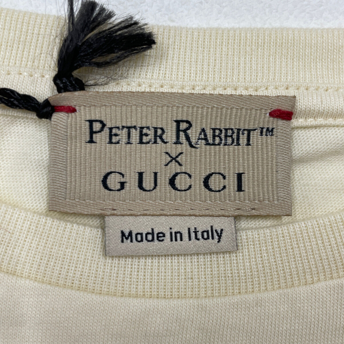 GUCCI 古驰 XJF6A 米色 彼得兔印花T恤 上衣