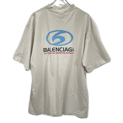 BALENCIAGA 764235 Ivory Vintage-processed 24SS SURFER MEDIUM FIT TEE Top