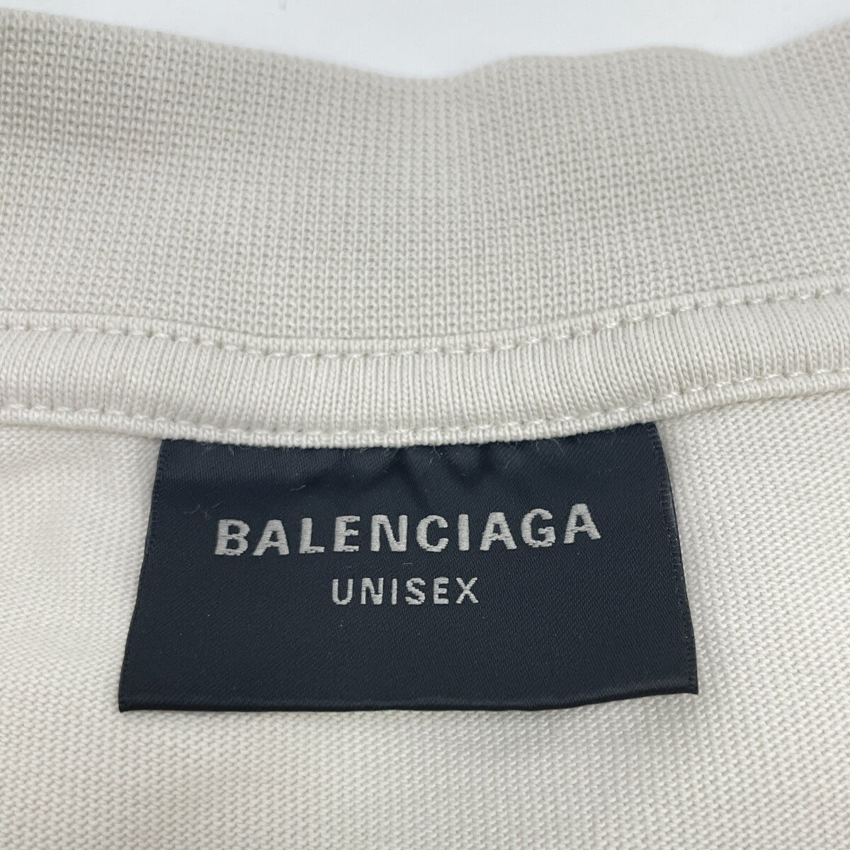 BALENCIAGA 764235 Ivory Vintage-processed 24SS SURFER MEDIUM FIT TEE Top