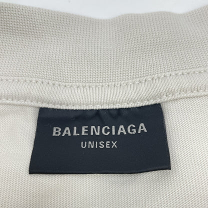 BALENCIAGA 764235 Ivory Vintage-processed 24SS SURFER MEDIUM FIT TEE Top